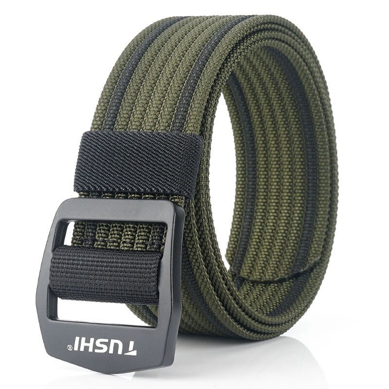 Tushi R120 Militära Taktiska Bälten Säkerhet Elastisk Väv Stretch Tjock Nylon Midjebälte