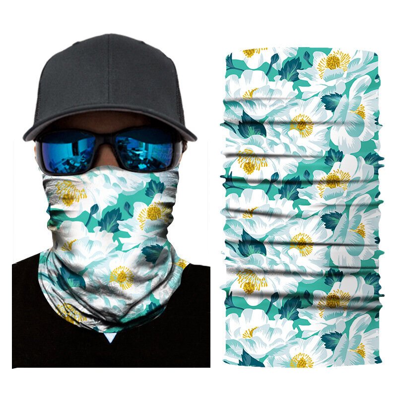 Unisex Multifunktionsmask För Ansiktshalsduk Huvudsjalsoldamm Bandanas Dammtät Uv-skydd Nackdamask För Fiske Motorcykling Löpning