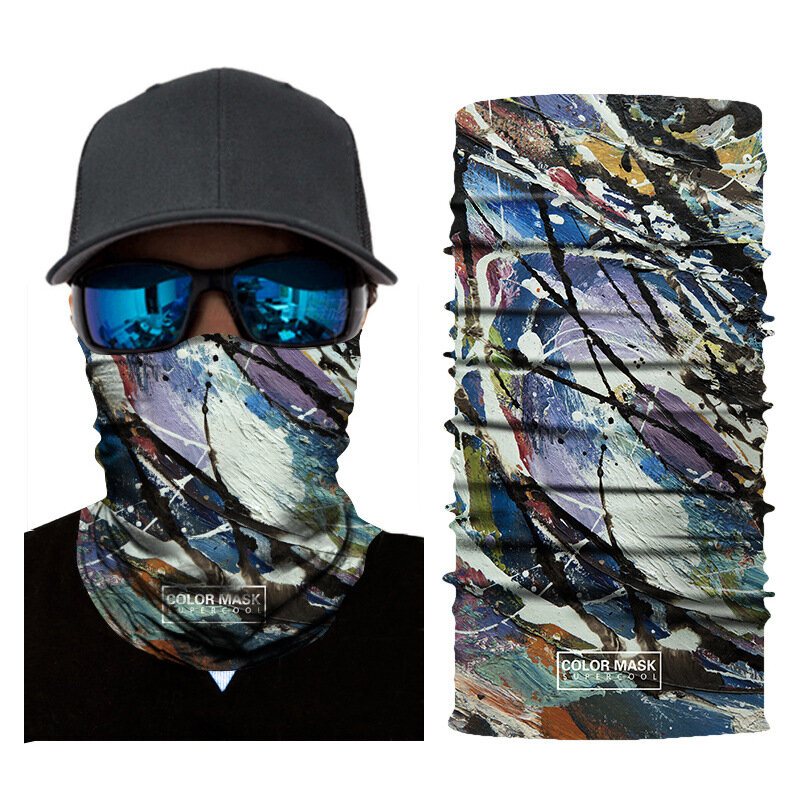 Unisex Multifunktionsmask För Ansiktshalsduk Huvudsjalsoldamm Bandanas Dammtät Uv-skydd Nackdamask För Fiske Motorcykling Löpning