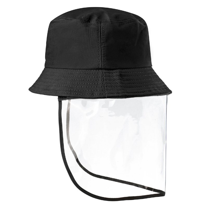 Utomhus Transparent Full Face Shied Hat Skyddande Bucket Hat Avtagbar Anti-spott Dammtät Ansiktsmask Fiskehatt