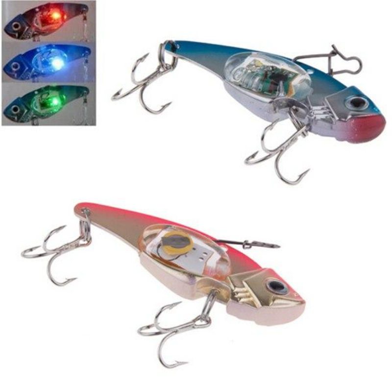 Vib 80mm 32g Flash Led Light Bait Fishing Lure Elektronisk Fiskelampa