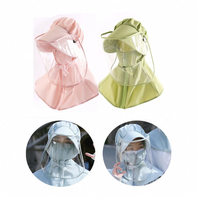 Vuxen/barn Avtagbar Pvc Transparent Anti-imma Skydds Hat Mask Saliv Skydd Ansiktsskydd Fiske Solskydd Hatt