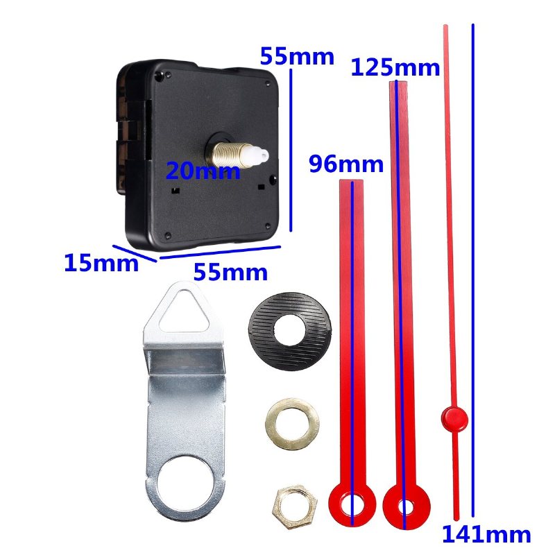 20mm Quartz Silent Clock Movement Mechanism Module Diy Kit Timme Minute Second Utan Batteri