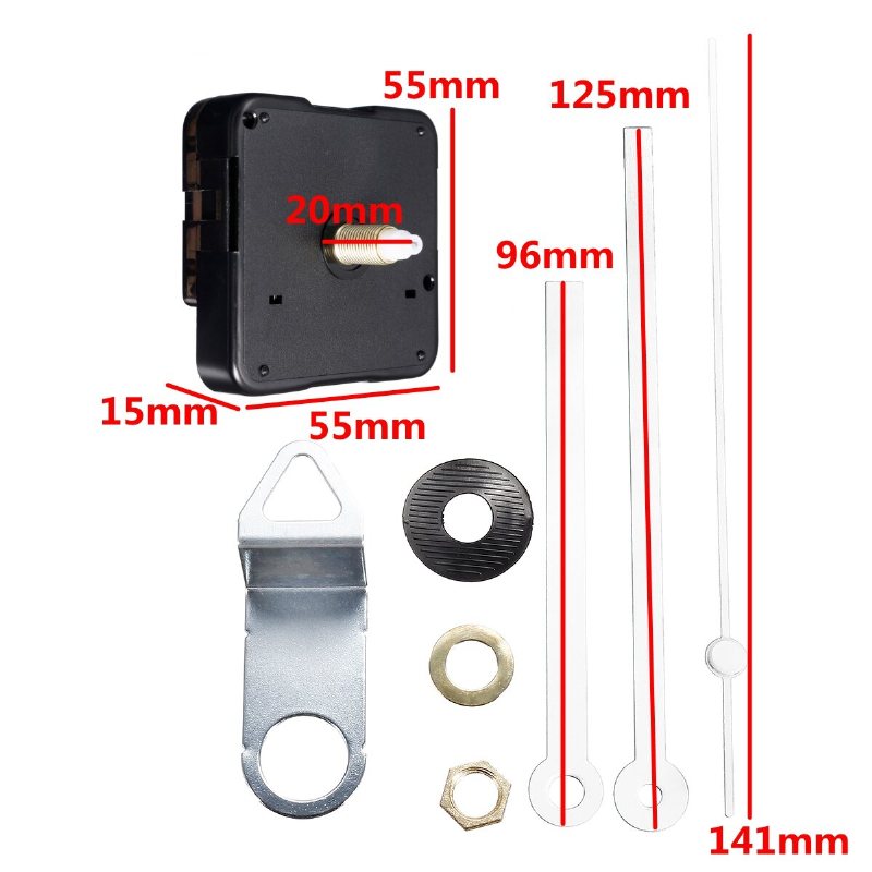 20mm Quartz Silent Clock Movement Mechanism Module Diy Kit Timme Minute Second Utan Batteri