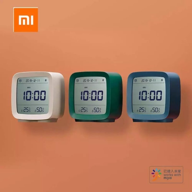 Xiaomi Cleargrass Bluetooth Väckarklocka Smart Control Temperatur Luftfuktighet Display Lcd-skärm Justerbar Nattljusklocka Arbeta Med Mijia App