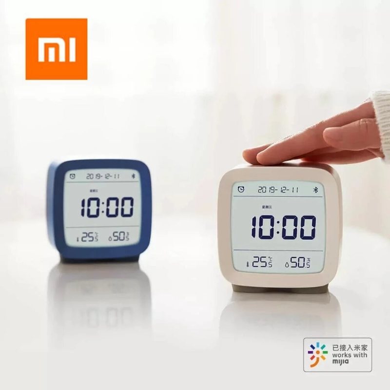 Xiaomi Cleargrass Bluetooth Väckarklocka Smart Control Temperatur Luftfuktighet Display Lcd-skärm Justerbar Nattljusklocka Arbeta Med Mijia App