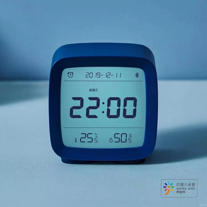 Xiaomi Cleargrass Bluetooth Väckarklocka Smart Control Temperatur Luftfuktighet Display Lcd-skärm Justerbar Nattljusklocka Arbeta Med Mijia App