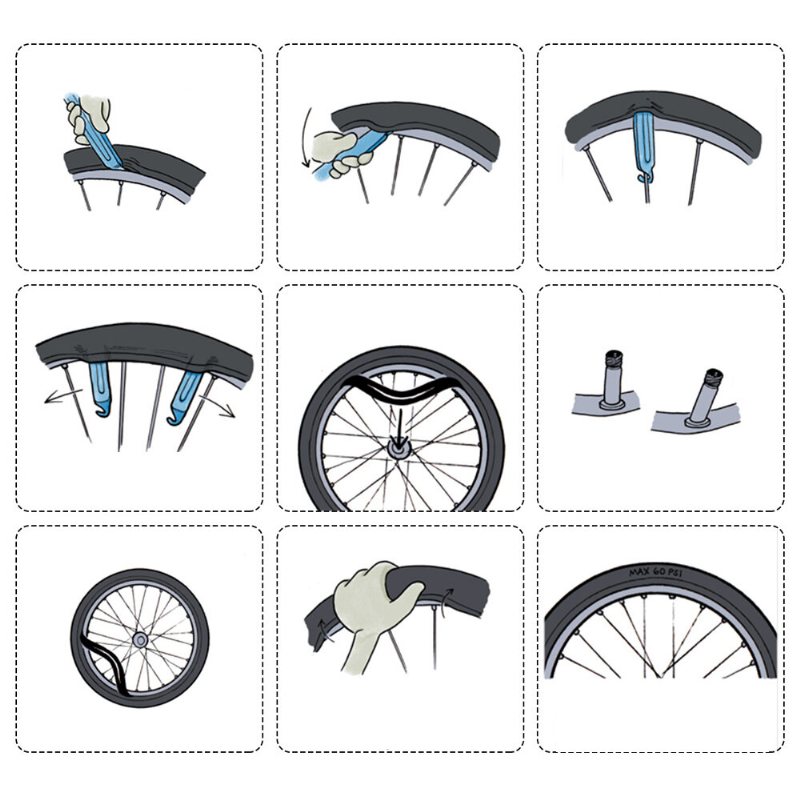 2 St 26x1.75 Cykelinnerslangar Presta Valve Cykeldäck Med Däckspak