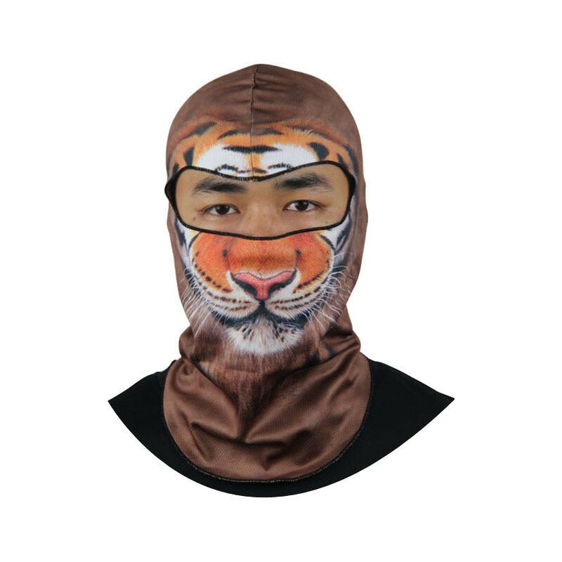 3d Animal Helmask Hatt Söt Ski Balaclava Neck Huva Vindtät Varm Cykling