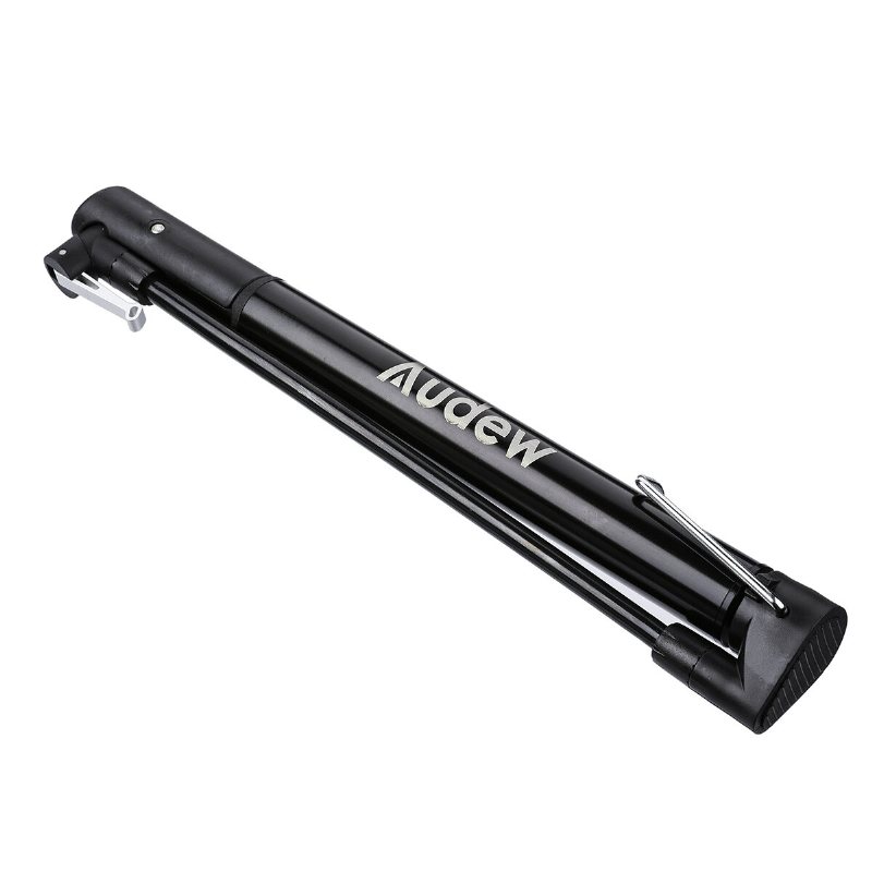 Audew 160 Psi Bärbar Mini Bike Pump Presta & Schrader Valve Mtb Road Bicycle Uppblåsbar 12in Cykelluftpump Med Hopfällbart Handtag För Mountain Bmx Ball