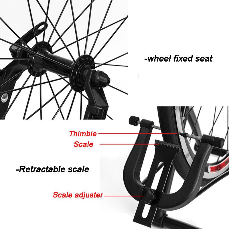 Bärbart Cykelhjul Truing Stand Mtb Mountain Road Bike Wheel Underhållsfäste För För 24" - 28" Hjul