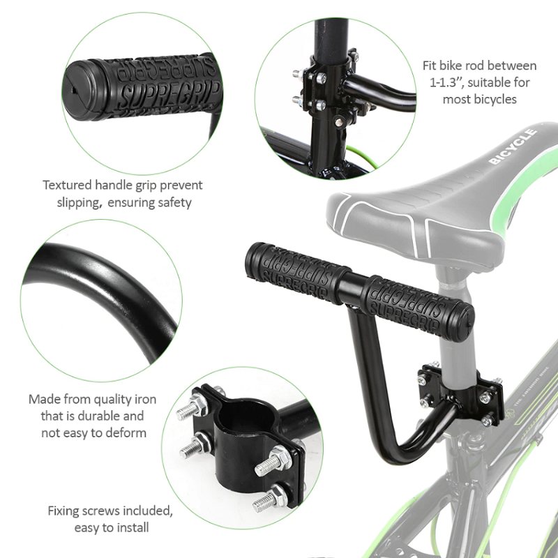 Barncykelbaksits Med Handtag Armstöd Och Fotstöd