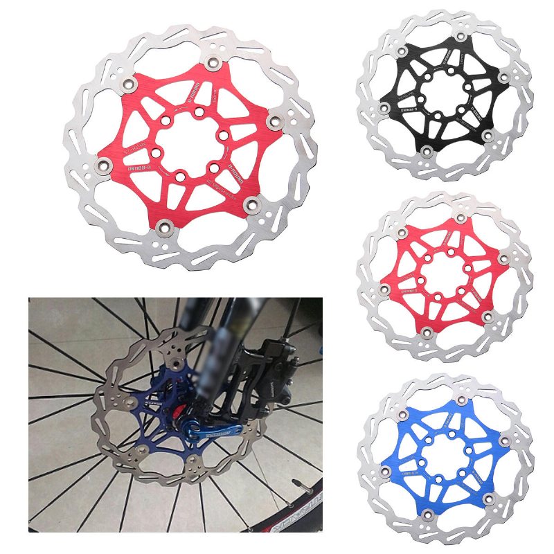 Bikight 180 / 160mm Rostfritt Ultralätt 6st T25-skruvar Flytande Skiva Mtb-cykelbromsrator