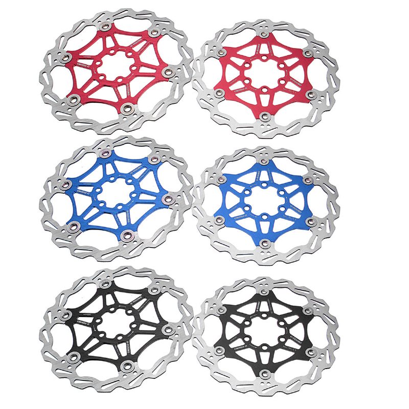 Bikight 180 / 160mm Rostfritt Ultralätt 6st T25-skruvar Flytande Skiva Mtb-cykelbromsrator