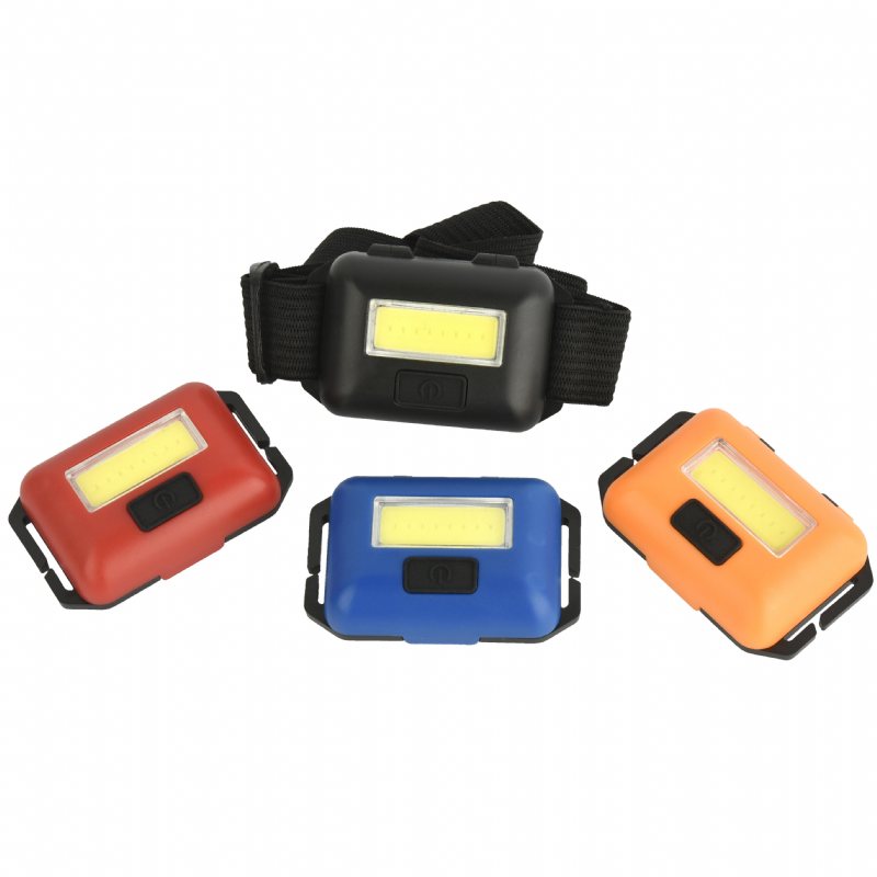 Bikight 201 450lm Cob Led Ultralätt Pannlampa 3 Switchlägen Justerbar Camping Löpning 3*aaaa Batteri