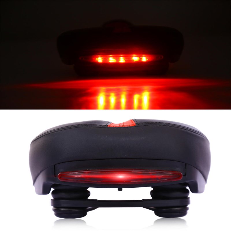 Bikight Mtb Bike Comfort Sadel Kudde Pad Sitt Cykel Cykling Led Baklampa