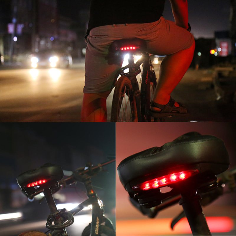 Bikight Mtb Bike Comfort Sadel Kudde Pad Sitt Cykel Cykling Led Baklampa