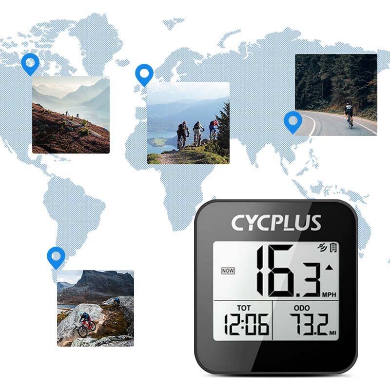 Cycplus G1 Uppgraderingsversion Cykeldator Gps Trådlös Vattentät Smart Stoppur Hastighetsmätare Vägmätare Cykeldatortillbehör För Mtb Road Cycle