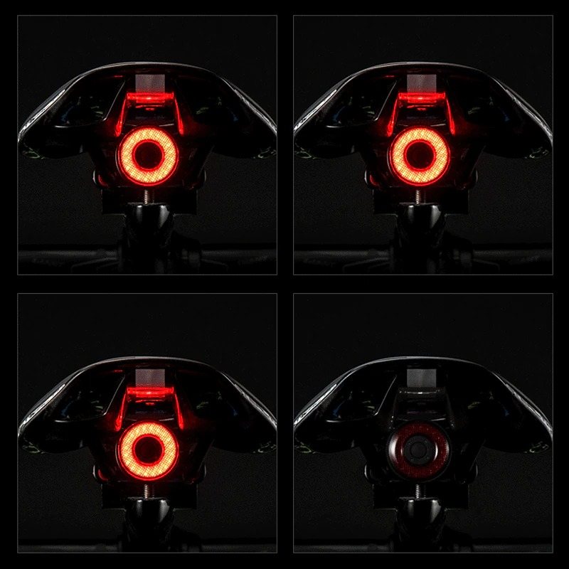 Cykel Smart Auto Brake Sensing Light Ipx6 Vattentät Led