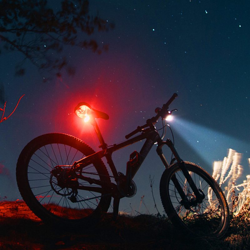 Cykel Strålkastare Baklykta Mtb Säkerhet Varningsljus Ipx6 Lykta Fram Bak Led Light Set