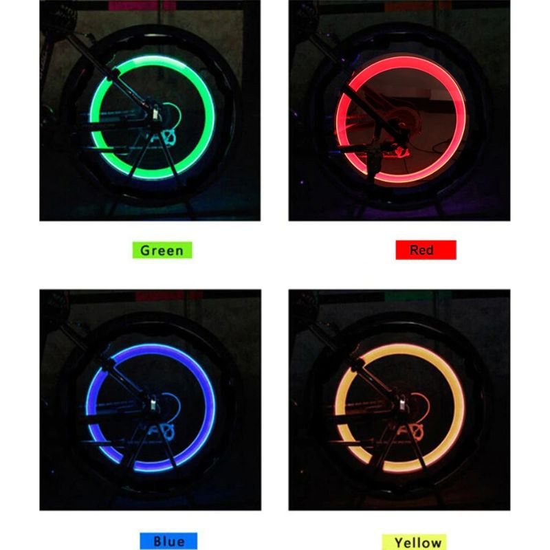 Cykelljus Leds Däckventilkåpor Hjul Led-ljus