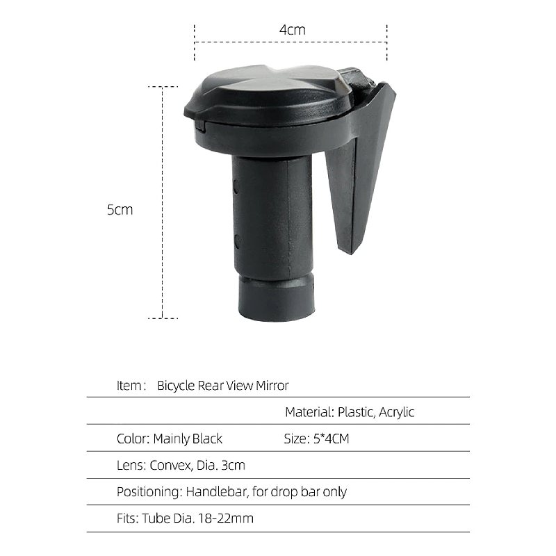 Cykelspegel Convex Drop Bar Bakre Handtag