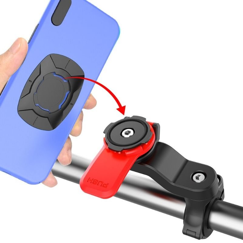 Cykeltelefon Quad Lock Bracket Hållare Justerbart Cykelstyrefäste