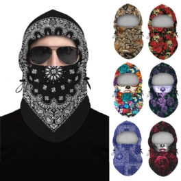 Digitaltryck Cykelpannband Anti-uv Nylon Andas Balaclava Skidscarf Herr Vindtät Cykel Hatt Huvudbonader