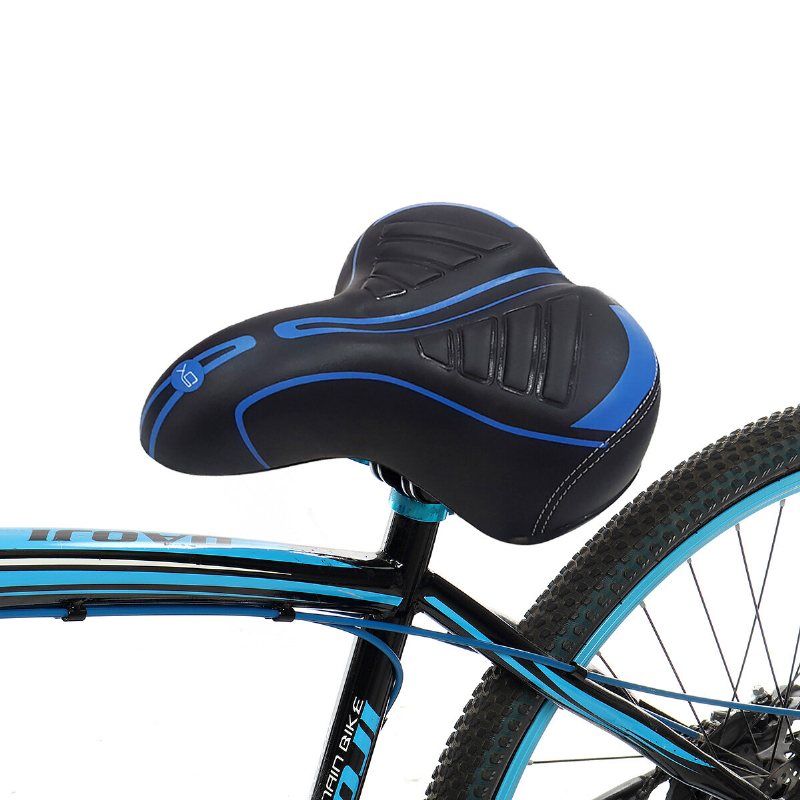 Extra Bred Mjuk Cykelsadel Universal Comfy Bike Seat Cykel Vadderade Cykeltillbehör