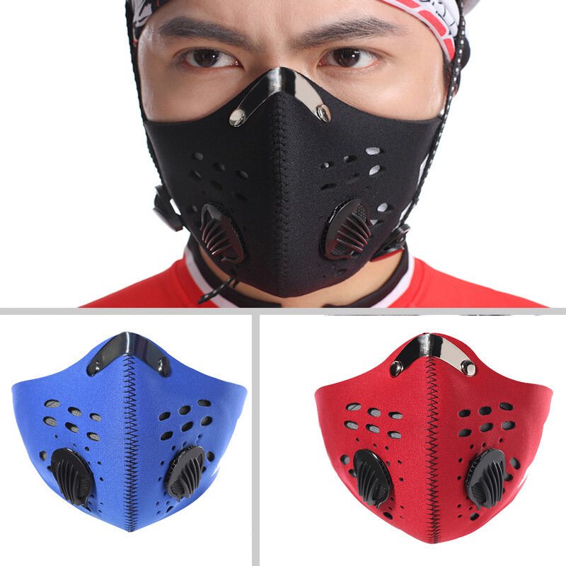 Flerfärgad Unisex Utomhus Dammtät Mtb Cykling Pm2.5 Ansiktsmask Skyddsmasker För Sportcykling