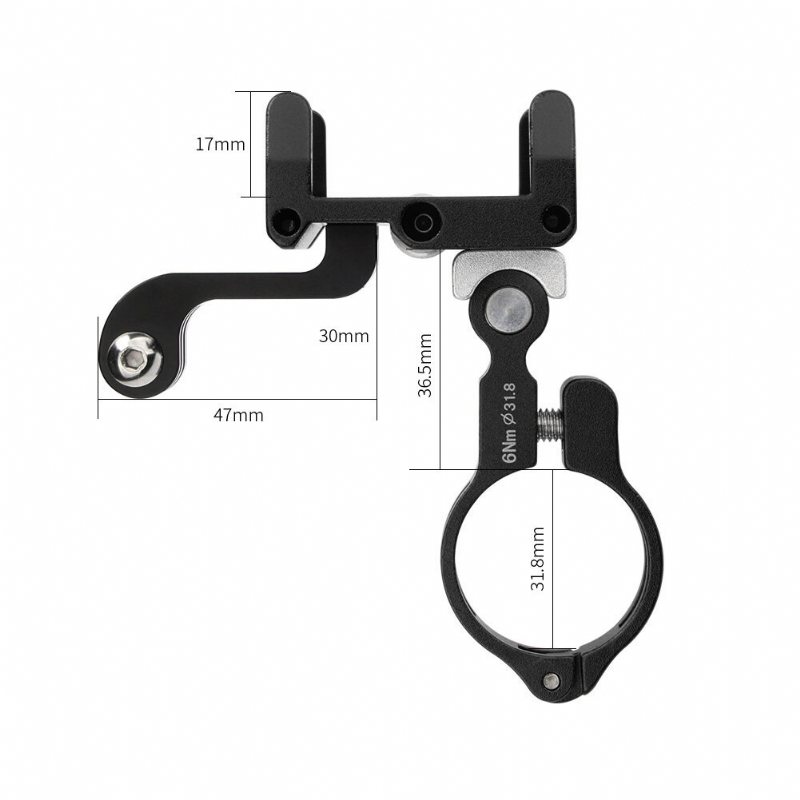 Gub G-89 60-100 mm Cykeltelefonhållare Aluminiumlegering 270° Rotation Cykel Motorcykel Telefonfäste Cykling