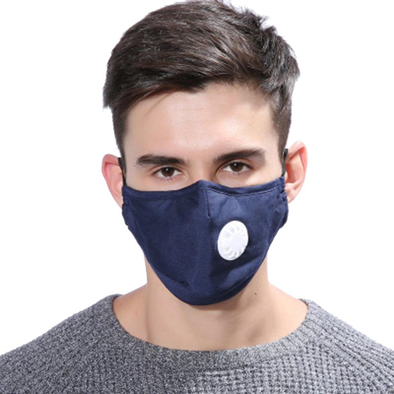 Mask Andningsventil Pm2.5 Haze Skyddsmasker Dammskydd Bomull Vintervarma Masker