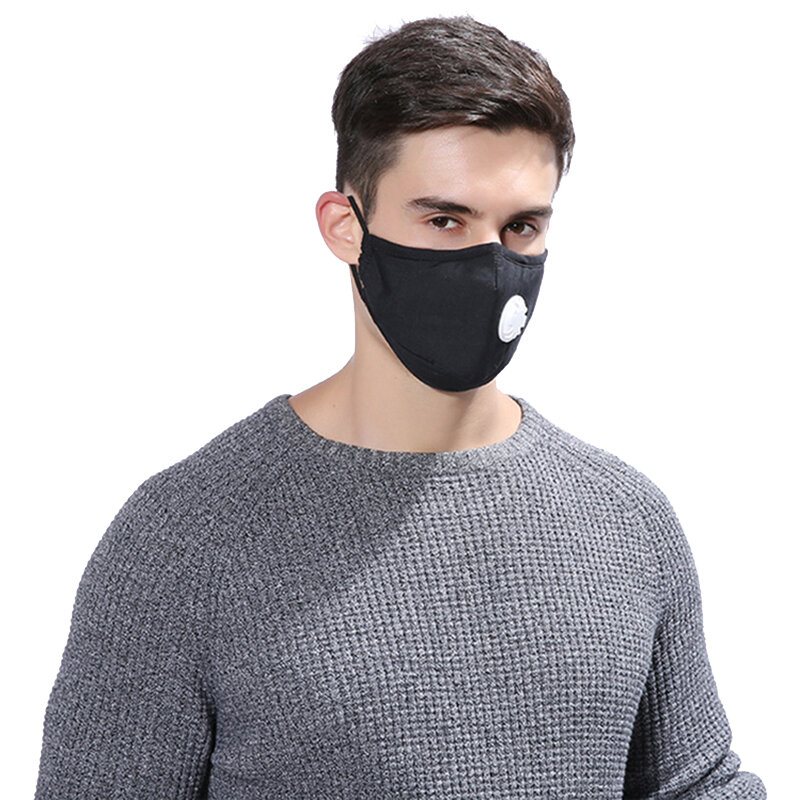 Mask Andningsventil Pm2.5 Haze Skyddsmasker Dammskydd Bomull Vintervarma Masker