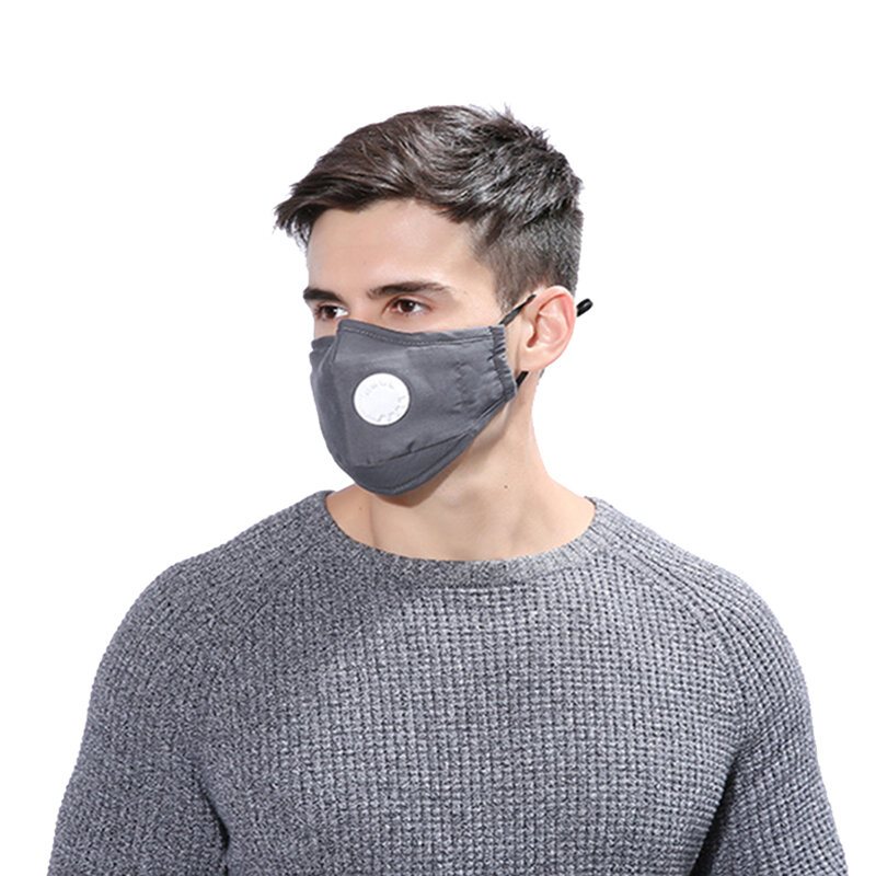 Mask Andningsventil Pm2.5 Haze Skyddsmasker Dammskydd Bomull Vintervarma Masker