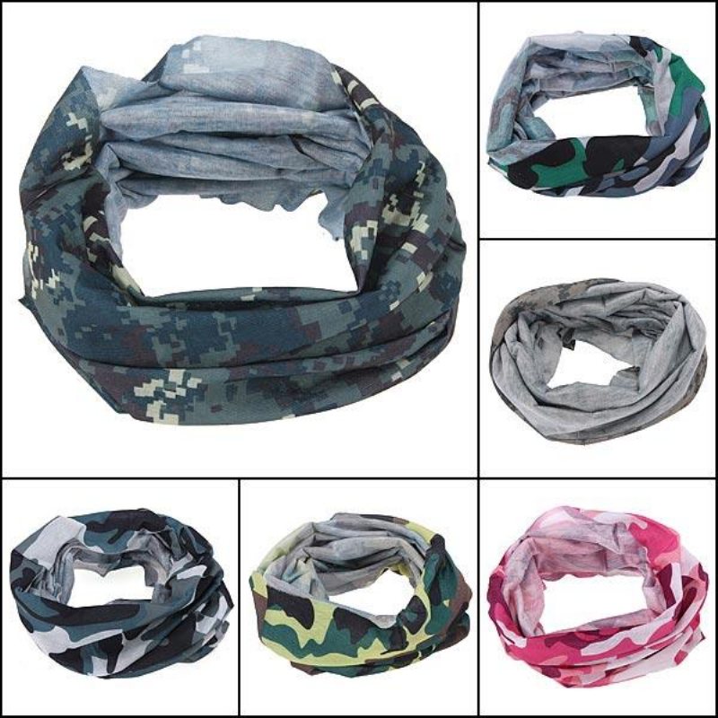 Multi Camouflage Scarf Cykel Neck Ansiktsmask Hat Cap Huvudbonad