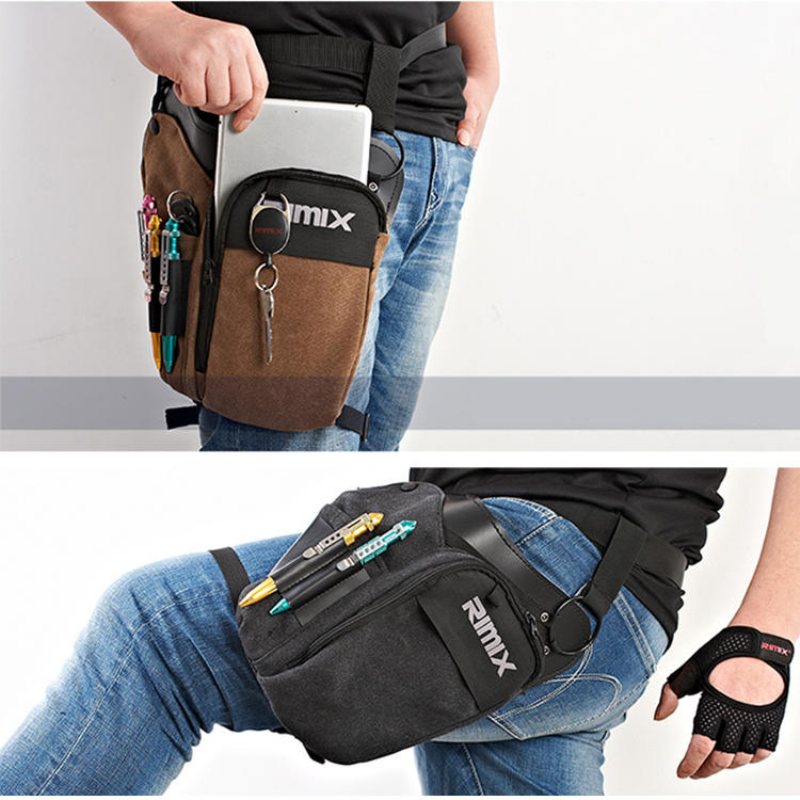 Rimix Multi Functional Tactical Waist Pack Vattentät Canvas Verktygsväska Utomhuscykling Fiskeväska