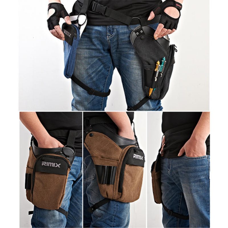 Rimix Multi Functional Tactical Waist Pack Vattentät Canvas Verktygsväska Utomhuscykling Fiskeväska