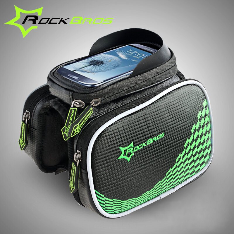 Rockbros Cykel Front Tube Bag Pannier Smartphone Bag Sadelväska