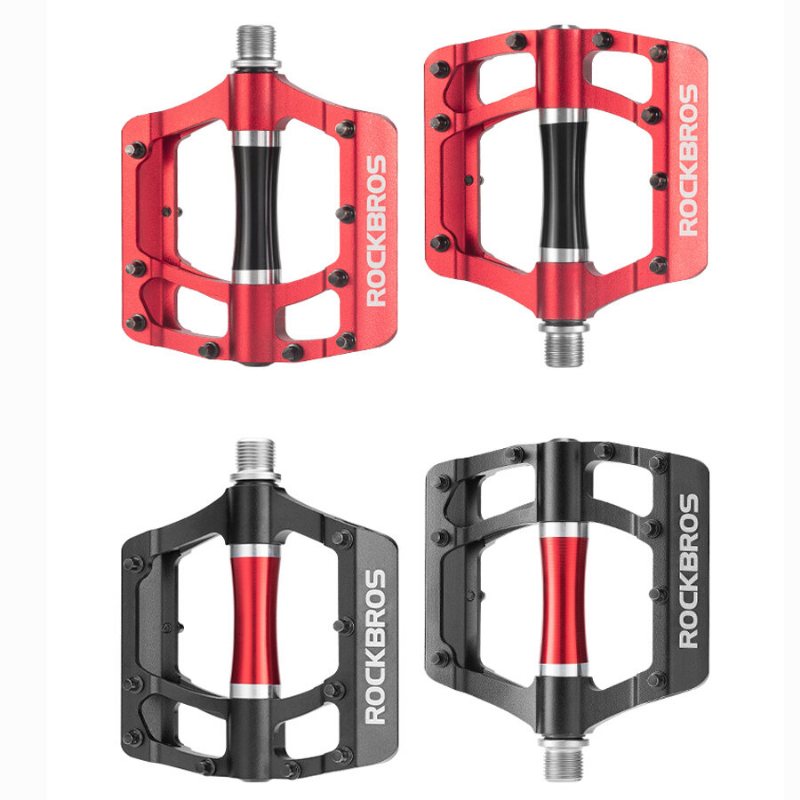 Rockbros Mtb-pedaler Cykelpedaler Platta Pedaler Aluminium 9/16" Halkfritt Förseglat Lager 21 St Klossar Legering Cykelplattformspedaler