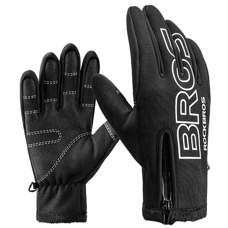 Rockbros S091-4 Vintervarma Cykelhandskar Fullfinger Pekskärm Ridning Mtb Cykel Motorcykel