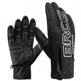 Rockbros S091-4 Vintervarma Cykelhandskar Fullfinger Pekskärm Ridning Mtb Cykel Motorcykel