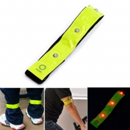 Säkerhet Gult Armband Ljus Reflexband Nattvarning Ridning Ficklampa För Löpning Cykling Jogging Promenader