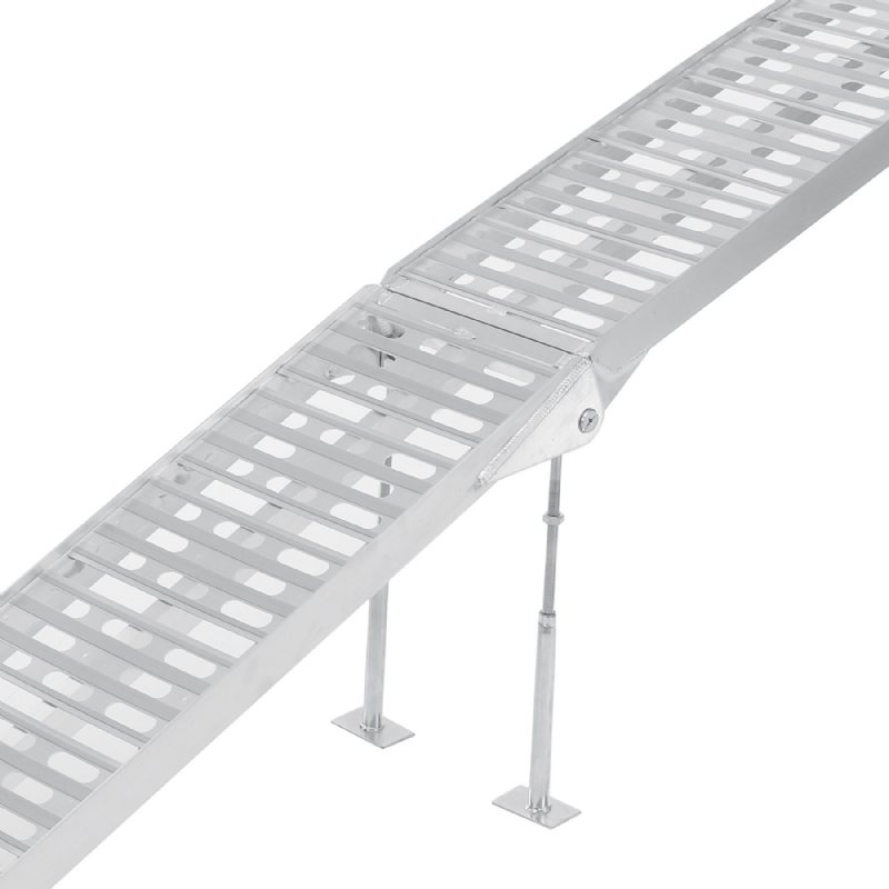 Sefzone Lastramper Med Stödben 7.5 Ft (2 St) Fällbara Atv-ramper I Aluminium Med 2640 Lbs Max Belastning Uppgraderad Halkfri Yta Powersports För Pickup Truck Gräsklippare Motorcyklar