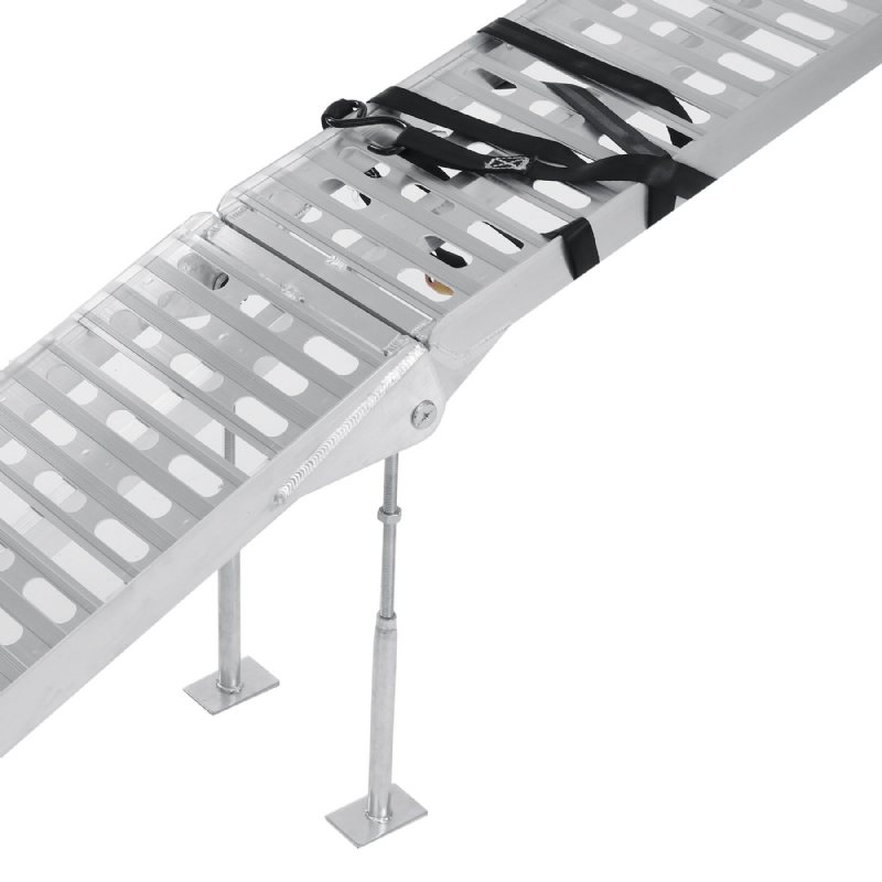 Sefzone Lastramper Med Stödben 7.5 Ft (2 St) Fällbara Atv-ramper I Aluminium Med 2640 Lbs Max Belastning Uppgraderad Halkfri Yta Powersports För Pickup Truck Gräsklippare Motorcyklar