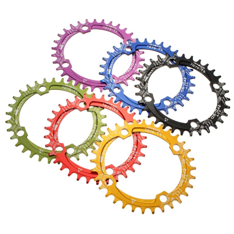 Snail 32t Oval Ddisc Chainring Cykel Vevsats 104mm Chainwheel Bike Enkeltand Positiv Och Nega