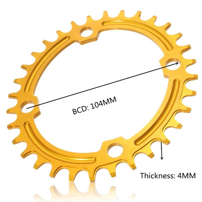 Snail 32t Oval Ddisc Chainring Cykel Vevsats 104mm Chainwheel Bike Enkeltand Positiv Och Nega