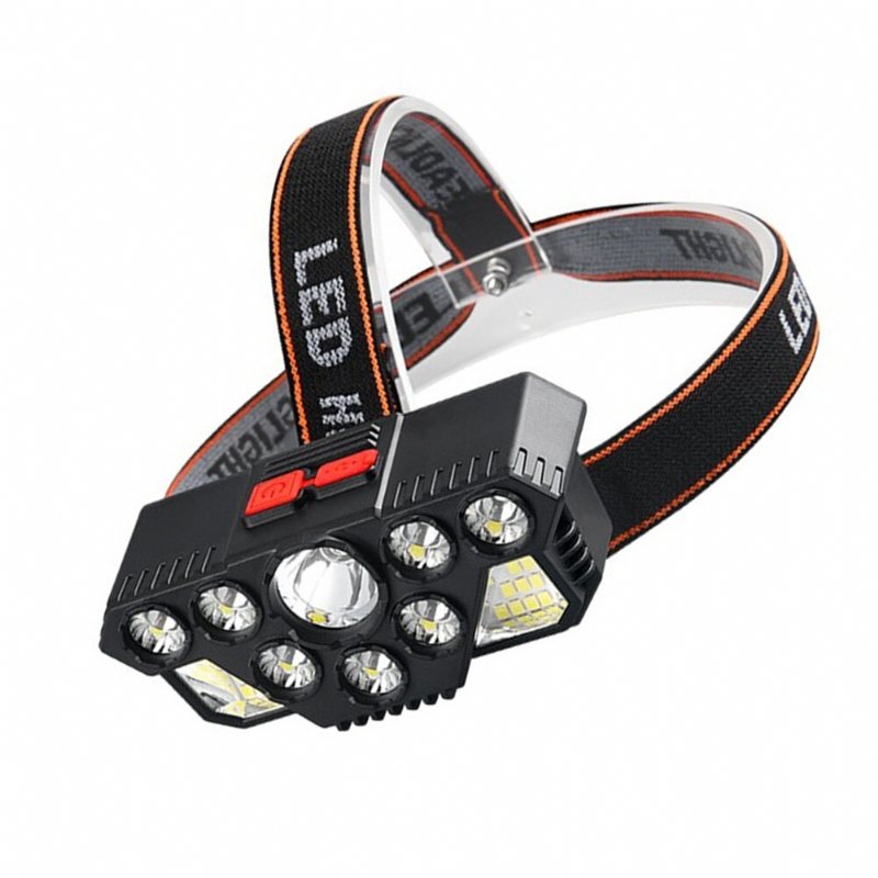 Strong Light Strålkastare 8led+20smd Super Bright Usb Uppladdningsbar Ficklampa Utomhus Fiske Lampa