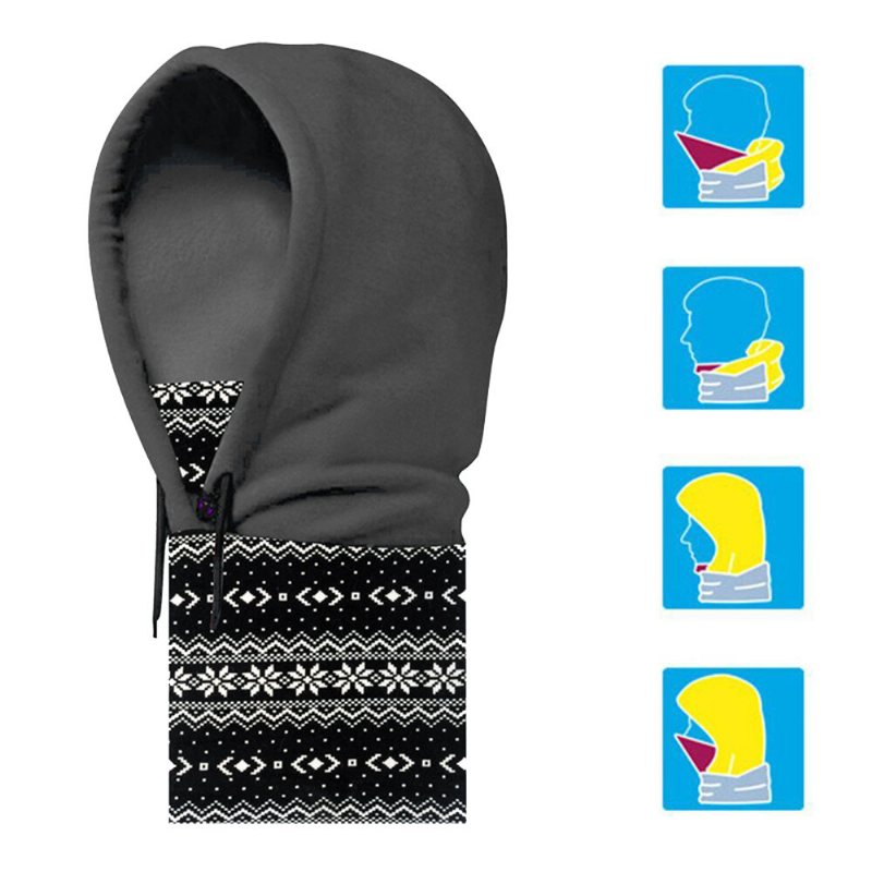 Unisex Halshuva Fleecehatt Vinter Varm Balaclava Hjälm Vindtät Nack Damask Ansiktsmask Huvudsjal