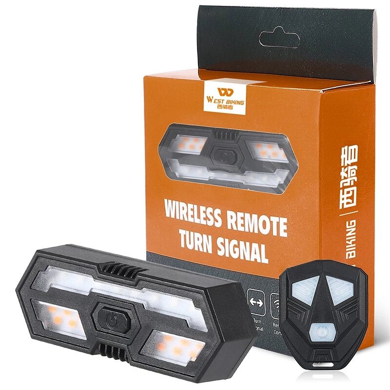 West Biking Smart Bike Light Trådlös Fjärrkontroll Rack Lampa Led Signal Bakljus Usb Cykel Uppladdningsbar Blinkande Baklykta