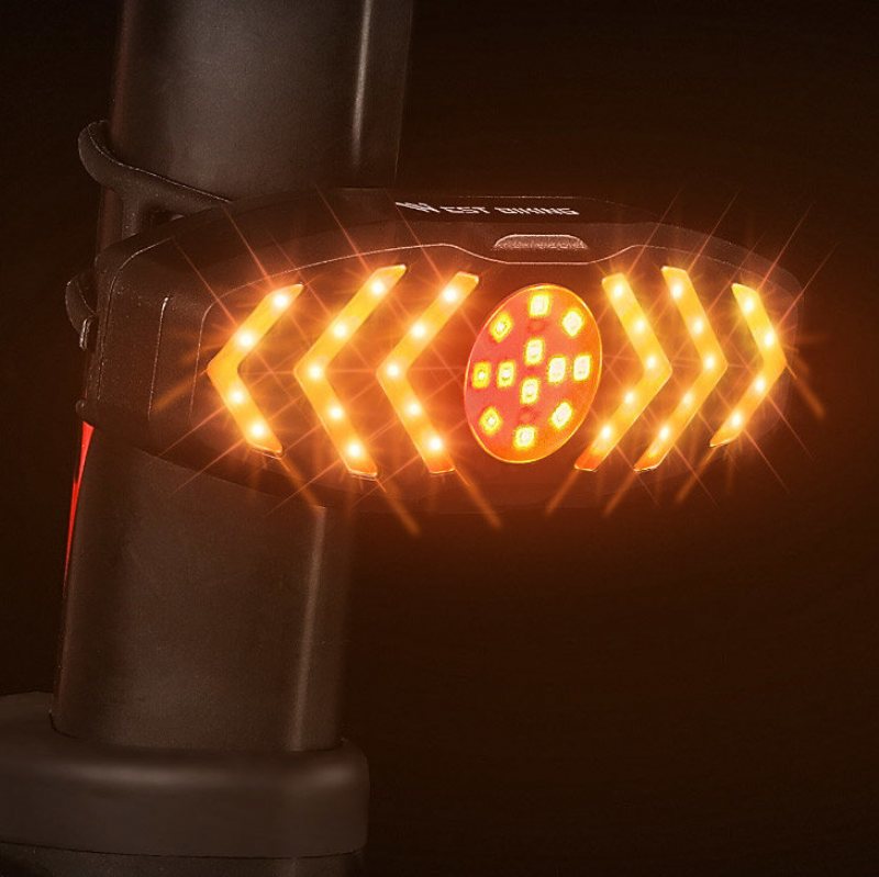 West Biking Smart Bike Light Trådlös Fjärrkontroll Vattentät Led Laddningssignal Cykelljus Usb Uppladdningsbar Varningslampa